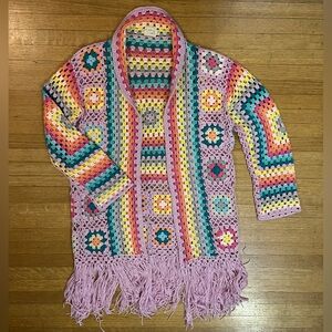 Colorful Crochet Duster